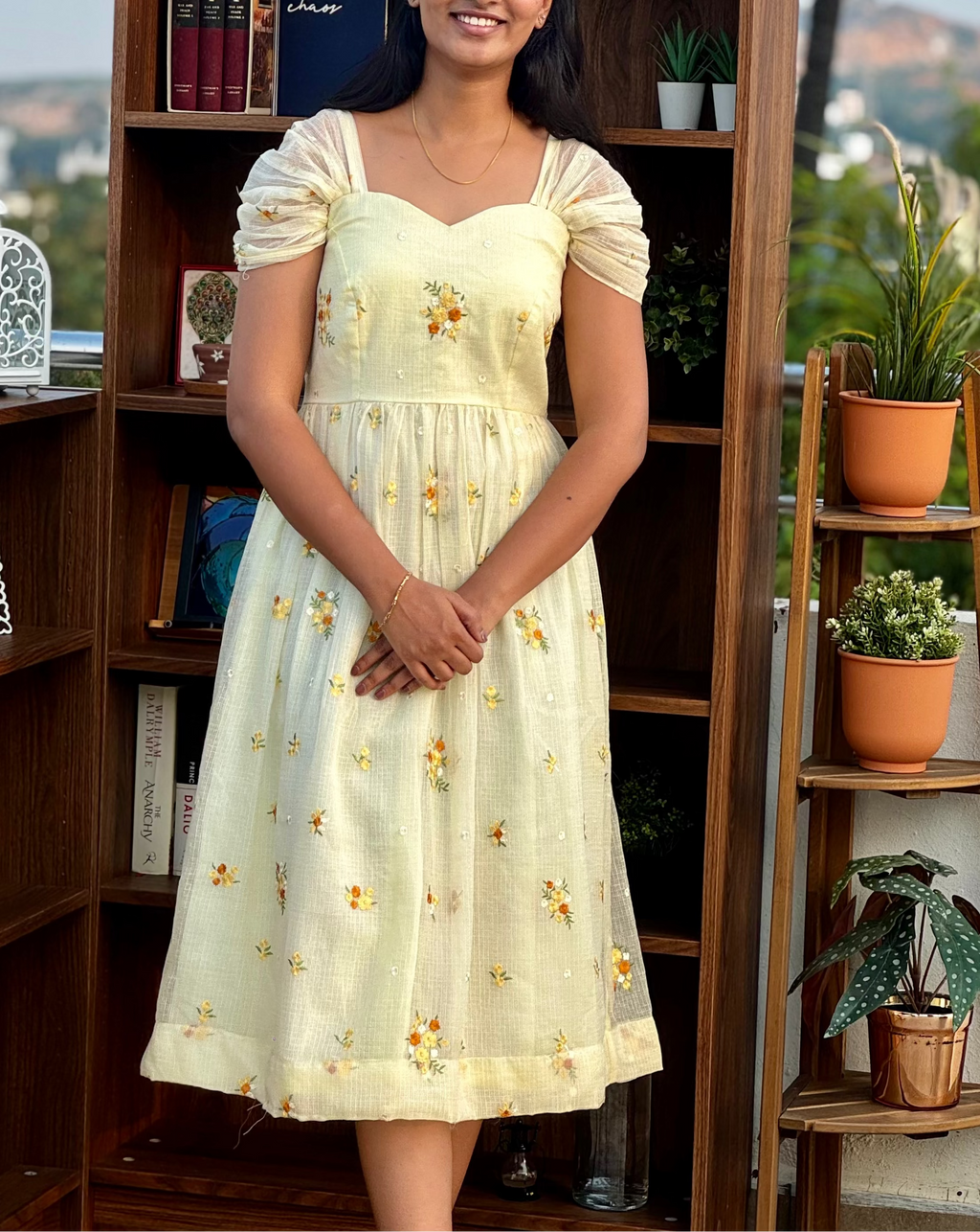 Anaya – Yellow Kota Dress