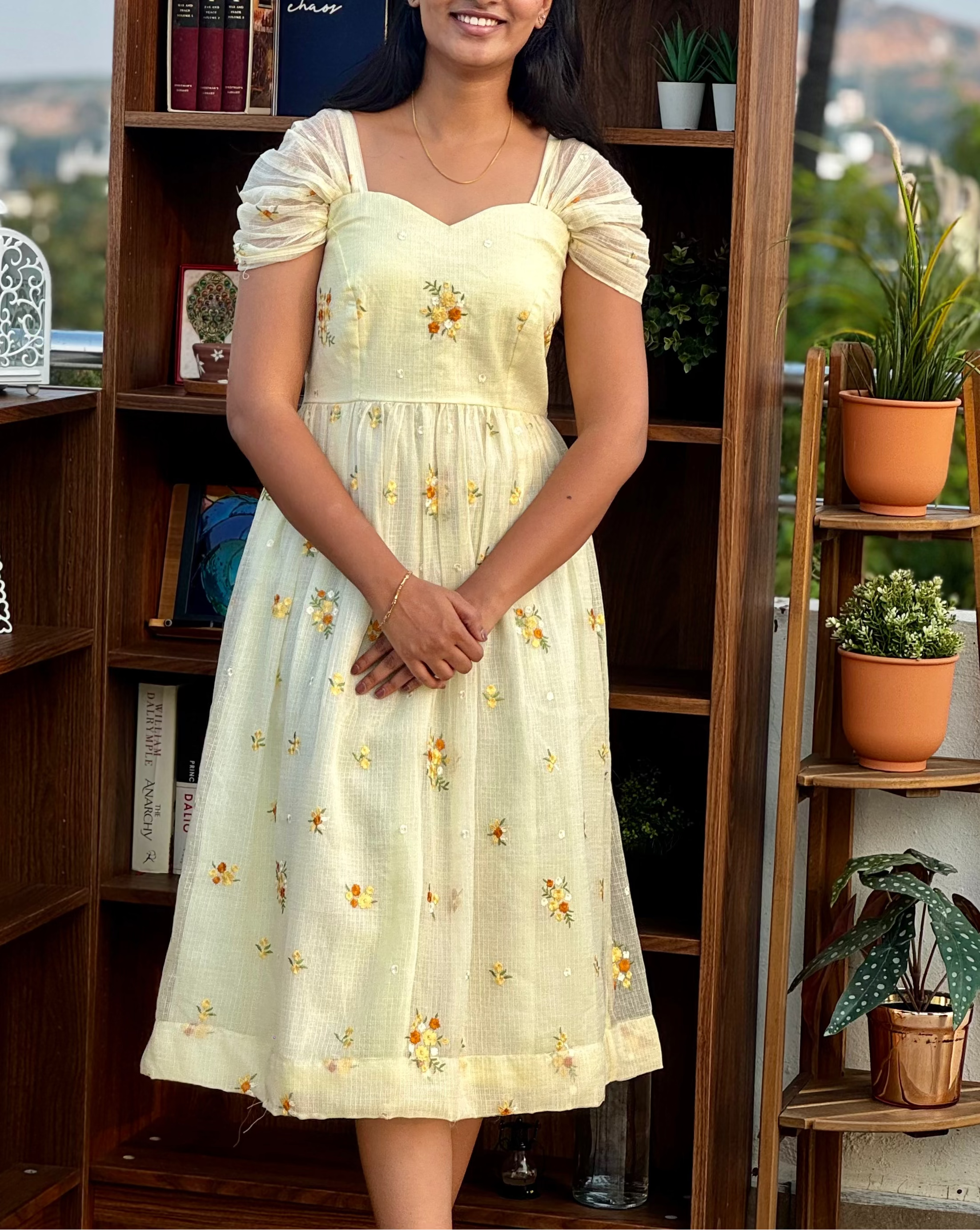 Anaya – Yellow Kota Dress