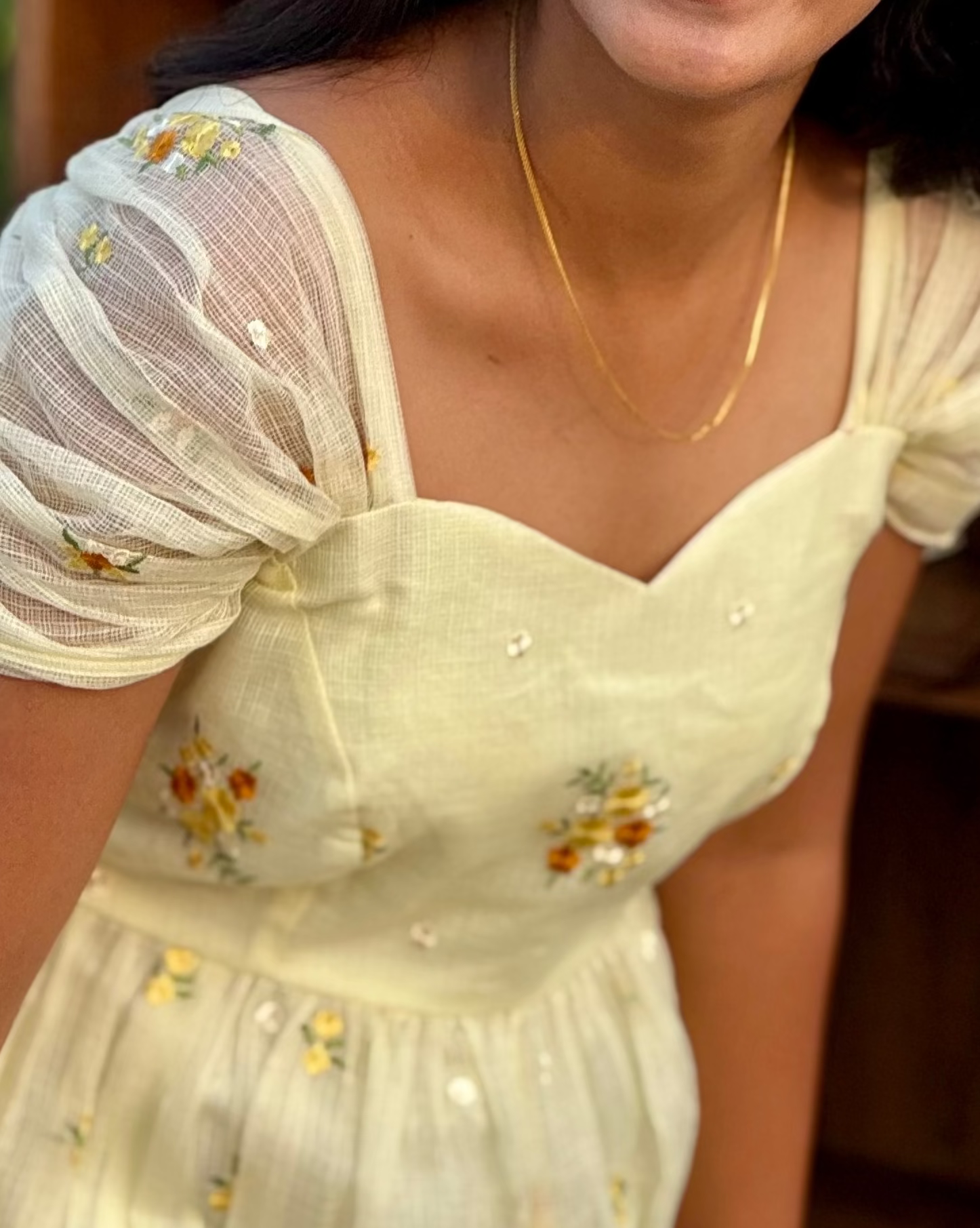 Anaya – Yellow Kota Dress