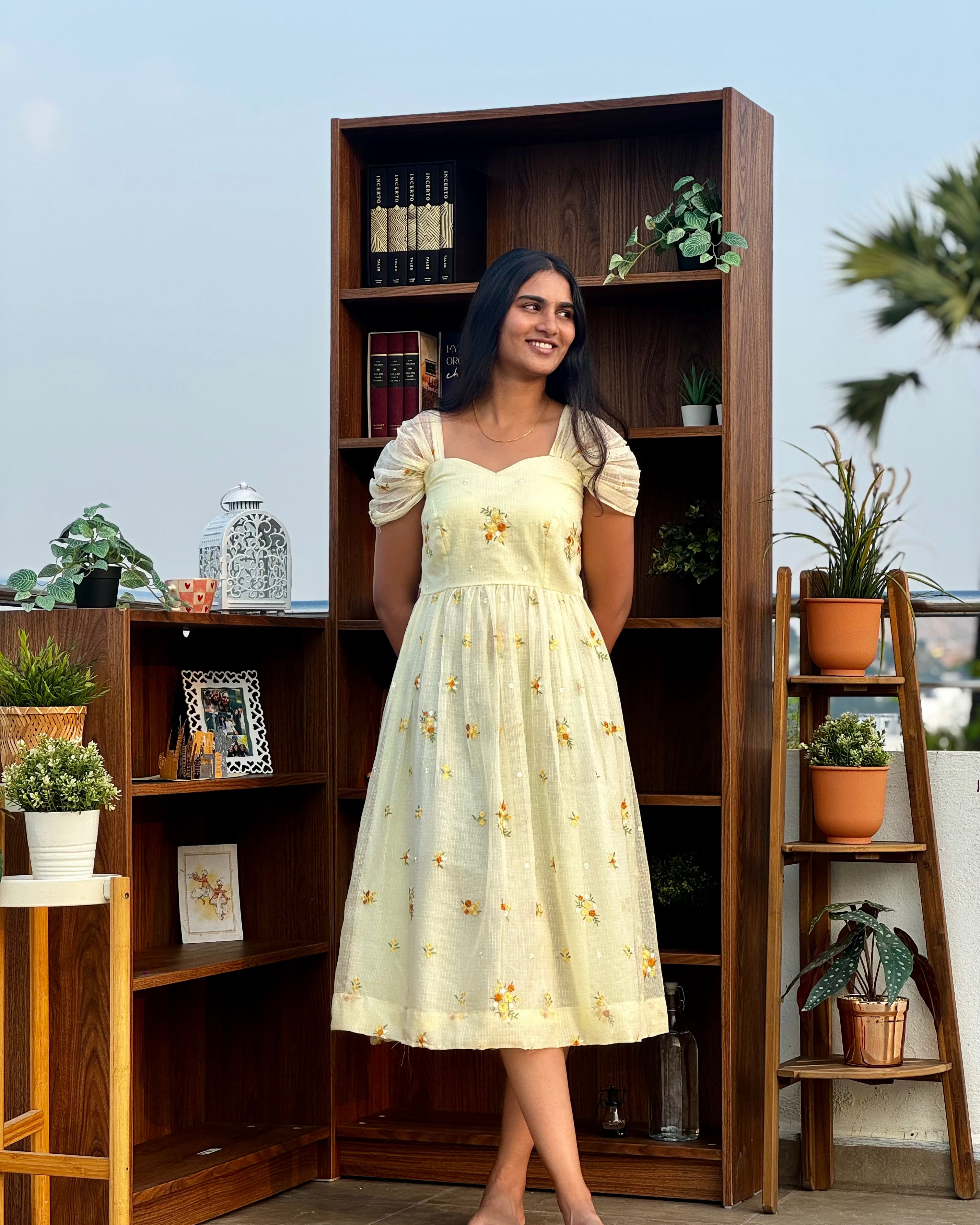 Anaya – Yellow Kota Dress