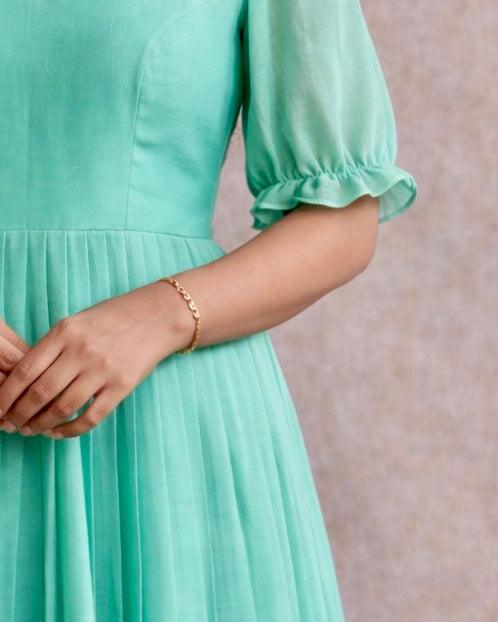 Mint Pleated Dress