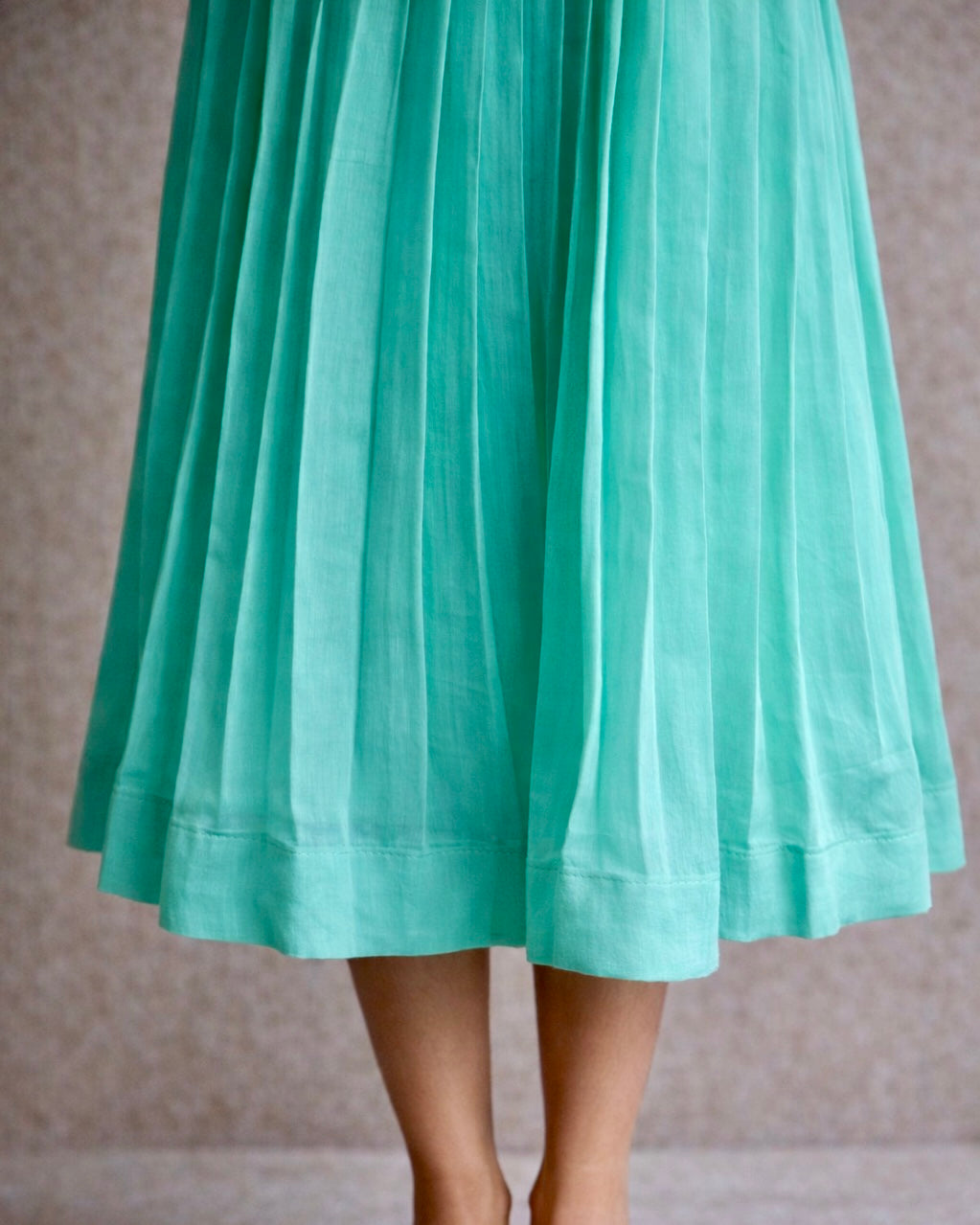Mint Pleated Dress